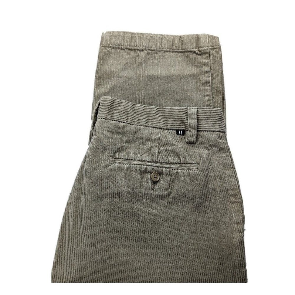 Nautica Men's Corduroy Pants 34x34 The Deck Pant Brown Flat Front